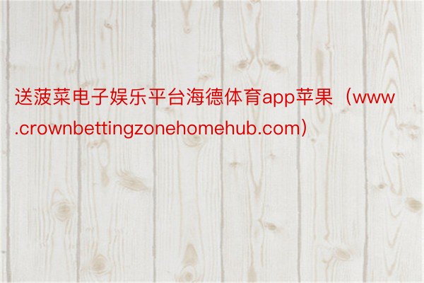 送菠菜电子娱乐平台海德体育app苹果（www.crownbettingzonehomehub.com）